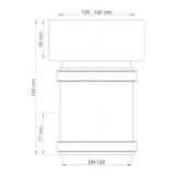 POLOPLAST PO Transition from spigot to spigot of other materials. POLO-KAL DN 125/135-142mm – 02873