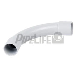 PIPELIFE Steckbogen leicht für Installationsrohre Ø25mm hellgrau   – TBL25