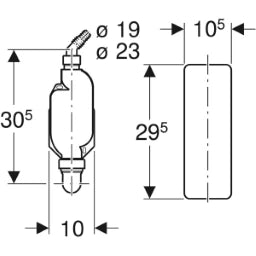 GEBERIT GE Siphon for Exposed Washbasins and Dishwashers, d 40mm 152768 – 152.768.11.1