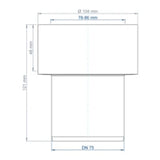 POLOPLAST PO Transition from socket to spigot end of other material. POLO-KAL DN 75/78-86mm – 02851