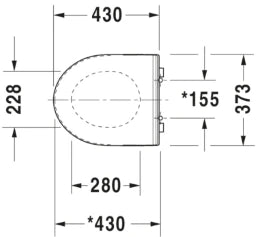 DURAVIT DU WC-Sitz Duravit No.1 o. Absenkautom. Scharniere edelstahl, weiß  – 0020710000