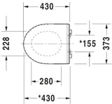 DURAVIT DU WC-Sitz Duravit No.1 o. Absenkautom. Scharniere edelstahl, weiß  – 0020710000