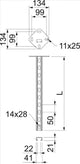 OBO Drop Rod with Welded Base Plate 41x21x300 Steel Hot-Dip Galvanized – 6342752