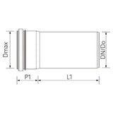REHAU RAUSILENTO Pipe DN 90 / 500 mm – 15535201001