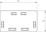 OBO Endstück 60x110mm Polyvinylchlorid reinw eiß RAL 9010  – 6193307