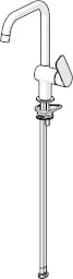 HANSA Hansa EHM Küchenarm. HANSABASIC Ausld. 200 mm DN15 chrom  – 5556 2203