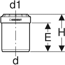 GEBERIT GE Silent-PP Reducer d50/40mm, centric, short – 390.278.14.1