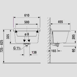 EISENBERG Utility Sink W 610 x D 455mm white – 60.003.01..0099