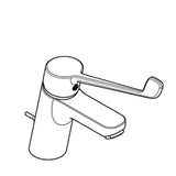 KLUDI Kludi Pure & Easy Care Single-Lever Basin Mixer with Clinic Lever, chrome – 372870565