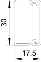 OBO Wall and ceiling trunking with base perforation 1.5x30x2000 Polyvinyl chloride pure white RAL – 6191010