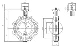 EBRO Ebro Wafer Butterfly Valve Zo14 DN100 Code 3090AT, with detent, EPDM sleeve – 3090AT/10/16/100_L