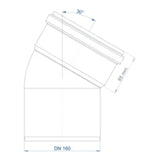 POLOPLAST PO Bend POLO-KAL NG DN 160/30Degree - 02161