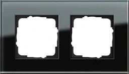 GIRA Frame 2-gang Esprit Glass black – 021205