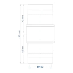 POLOPLAST PO Doppelmuffe POLO-KAL XS DN 32  – 102300