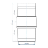 POLOPLAST PO Double Socket POLO-KAL XS DN 40 – 102301