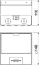 OBO Bodensteckdose mit 2-fach VDE-Steckdose 140x140x110 Edelstahl, rostfrei  – 7368324