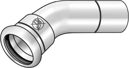 KE KELIT NPI426 Stainless Steel Press Elbow 45 Degrees O/I 42 Not Permitted for Drinking Water – 53321GG0
