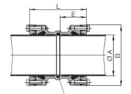HAWLE System 2000 Connector Fig. 0430 PN10/16 thrust-restrained for PE/PVC OD 140/140 mm – 5013037