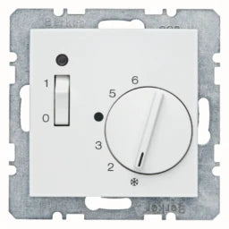 BERKER S.1/B.x Room Temperature Controller with Switch 230 V polar white matt – 20301909