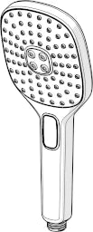 HANSA Hansa Handbrause Hansaactivejet Style 8433 0200 3-strahlig weiß/chrom   – 8433 0200