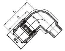 HAWLE Elbow Iso K 6470 1" (OD 32 mm) x 5/4" 90 Degree – 5005972