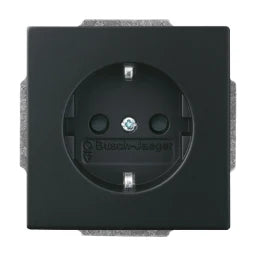 BUSCH-JAEGER Socket with Child Protection, various surface programs, matte black – 2CKA002013A5333
