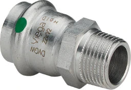 VIEGA Viega Übergangsst. mit SC Sanpress Inox 2311 in 22mm x R1/2, Edelstahl   – 436 483