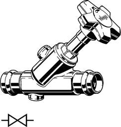 VIEGA Viega Schrägsitzventil mit SC Easytop 2237.5 in 18mm Rotguss   – 756 871