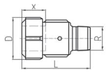 FISCHER GEORG FITTINGS Primofit Transition Fitting with Male Thread, 1" for Steel Pipes, black – 775207053