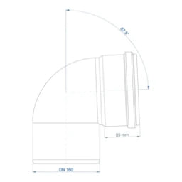 POLOPLAST PO Bend POLO-KAL NG DN 160/87Degree - 02164