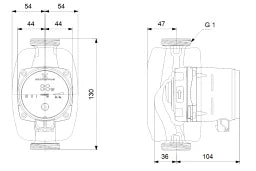 GRUNDFOS Grundfos Hocheffizienz Umwälzpumpe ALPHA1 20-40 N 150 1x230V 50Hz 6H DACH  – 99452324