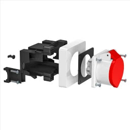 OBO CEE Device Installation Box with CEE Socket 1 6 A 118x98x125 Polyamide Graphite Black R - 6119483