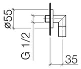 DORNBRACHT Dornbracht Meta.02 Wandanschlussbogen 1/2", chrom   – 28 450 625-00
