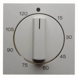 BERKER cover with control knob for mechanical timer S.1 polar white, glossy – 16338989
