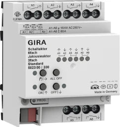 GIRA KNX Secure Standard Switching Actuator 6-gang / Blind Actuator 3-gang 16 A – 502300