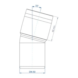 POLOPLAST PO Bend POLO-KAL XS DN 50/15Degree - 102120