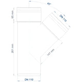 POLOPLAST PO Branch POLO-KAL XS DN 110/110/45 Degrees – 102230