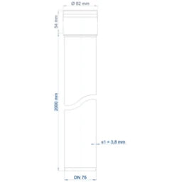 POLOPLAST PO Socket Pipe POLO-KAL 3S DN 75/2000 – 102425