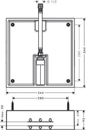 HANSGROHE HG Raindance Overhead Shower E 400 1jet Basic Set – 26254180
