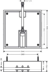 HANSGROHE HG Raindance Overhead Shower E 400 1jet Basic Set – 26254180
