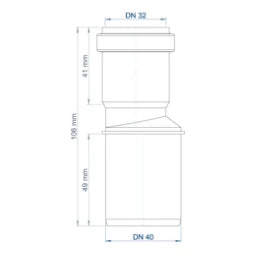 POLOPLAST PO Transition Pipe POLO-KAL NG DN 40/32 – 02280