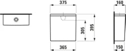 LAUFEN Laufen Pro Spülkasten 82995.1 Anschluss hinten weiß  – H8299510009711