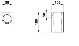 LAUFEN Laufen Universal Bürstenhalter mit Bürste weiß H-Qual.   – H8736800000001