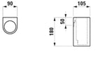 LAUFEN Laufen Universal Bürstenhalter mit Bürste weiß H-Qual.   – H8736800000001