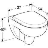 GEBERIT SANITAER Geberit Renova Set WC Pan Rimless, partially enclosed, with Quick Release WC seat – 500.801.00.1