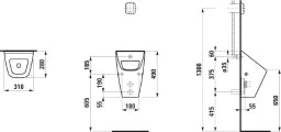 LAUFEN Laufen Vila Absaugurinal, ohne Decke weiß   – H8411420000001