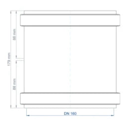 POLOPLAST PO Doppelmuffe POLO-KAL NG DN 160   – 02306