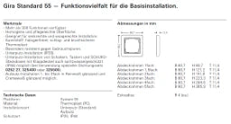 GIRA Rahmen 3fach Standard 55 cremeweiß glänzend   – 021301