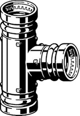 VIEGA Viega T-piece with SC Sanpress XL 2218XL in 76.1x54x76.1mm red bronze - 354 398