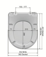 MKW Dario Basic Toilet Seat with Lid, White, with Vario Hinge – AC27-0201
